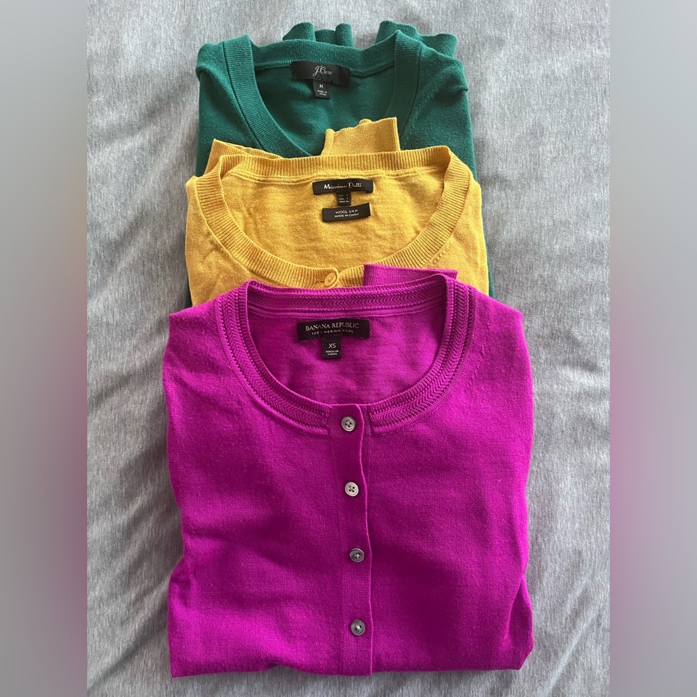 3 Different cardigans